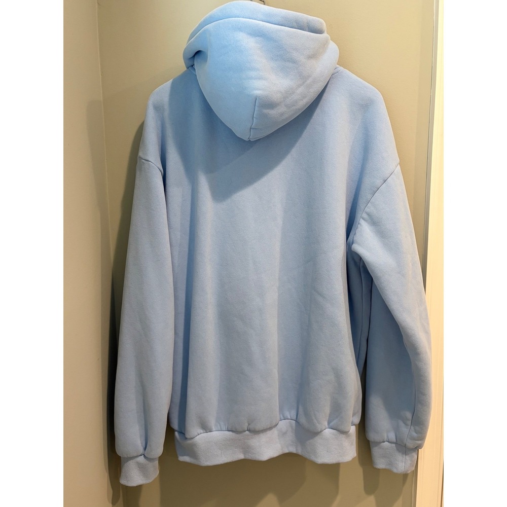 Comfrt Cloud Hoodie Light Blue Embroidered Logo Oversized Sweatshirt Women's Med - Picture 5 of 7